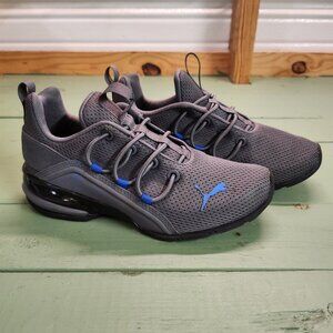 Puma Axelion Fade Spirit Shoes Little Kids Boys 2C Gray Blue Slip On Mesh Child